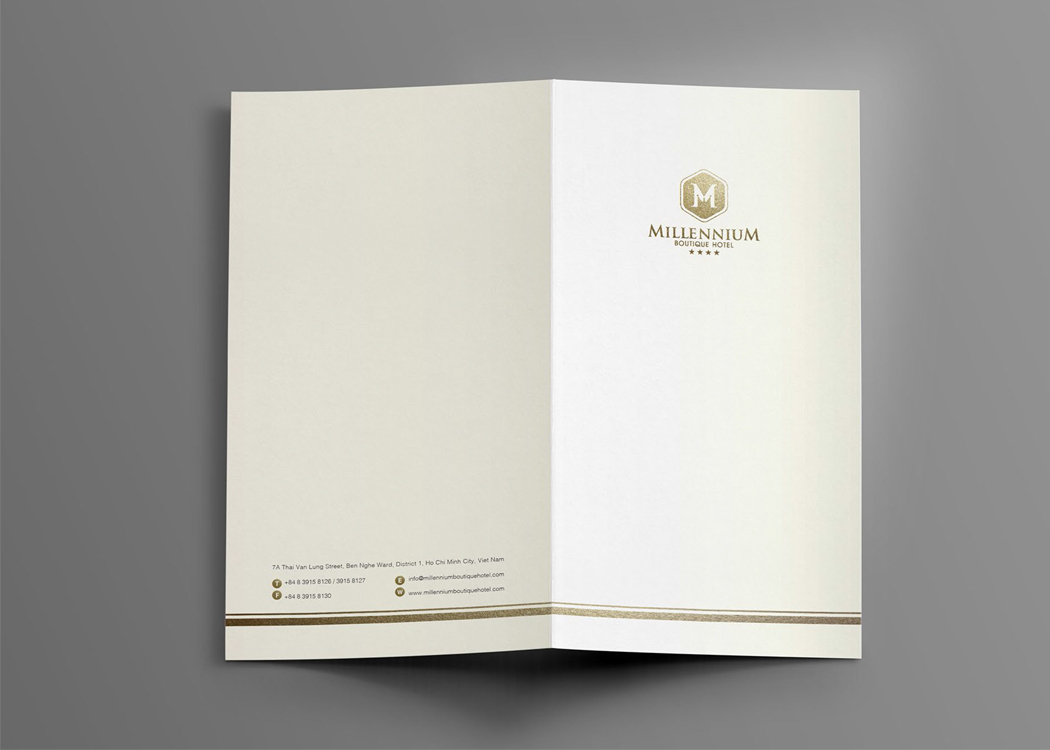 MILLENIUM - Thiết kế nhận diện thương hiệu khách sạn 4 sao Millenium Boutique Hotel